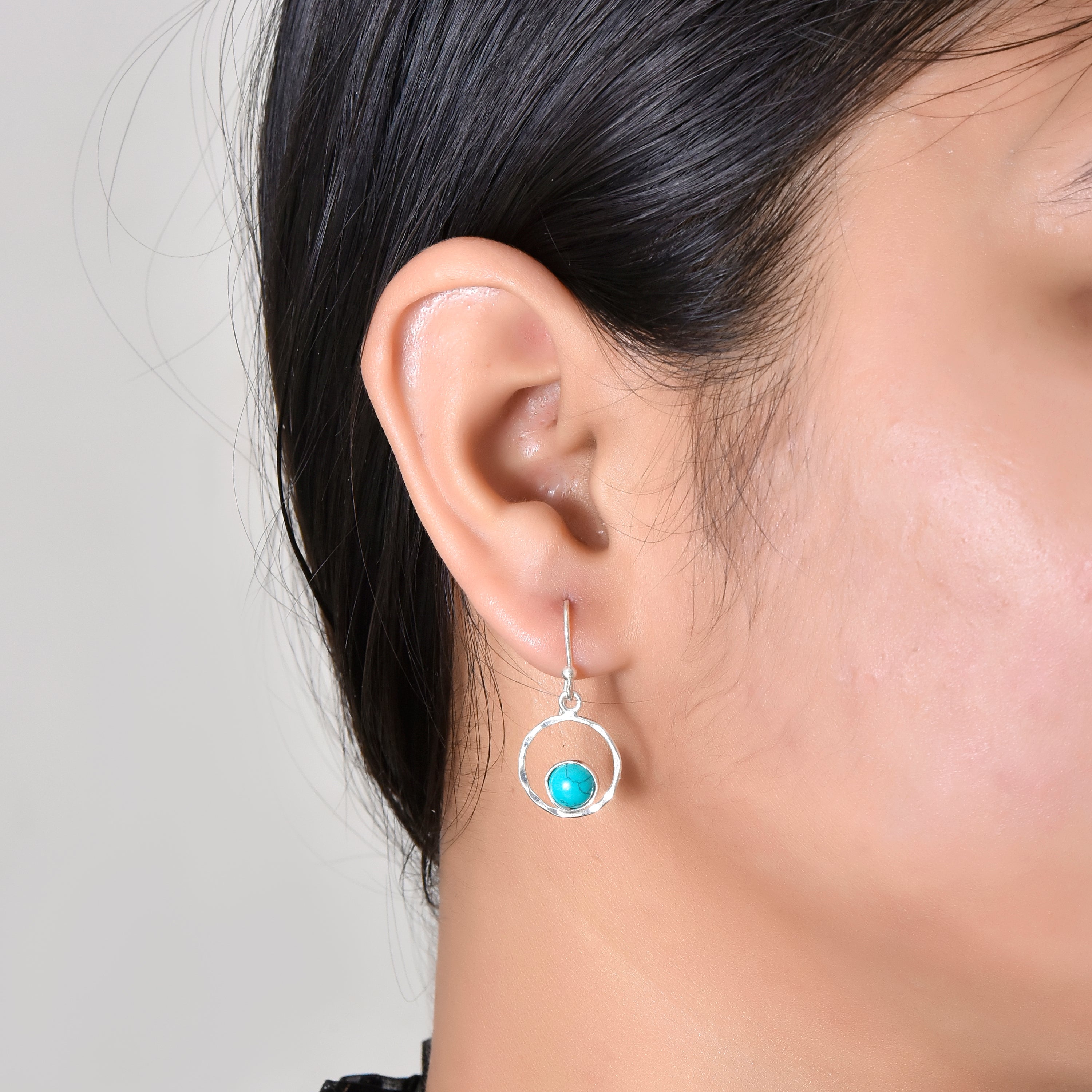 Turquoise Minimalist Circular Drops