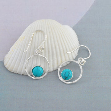 Turquoise Minimalist Circular Drops