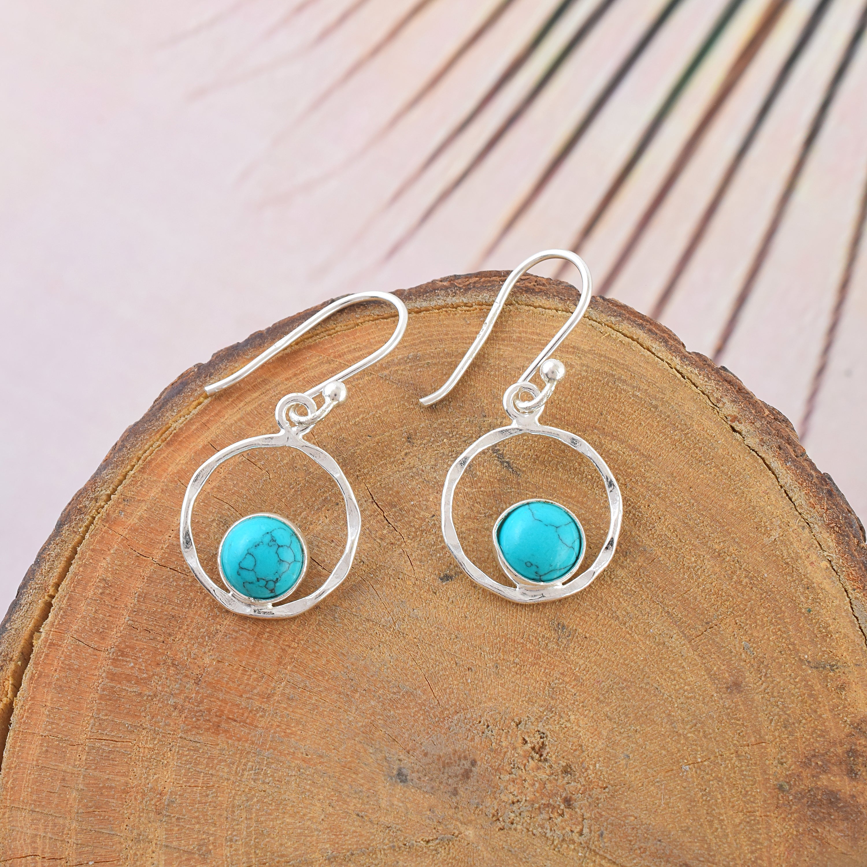 Turquoise Minimalist Circular Drops