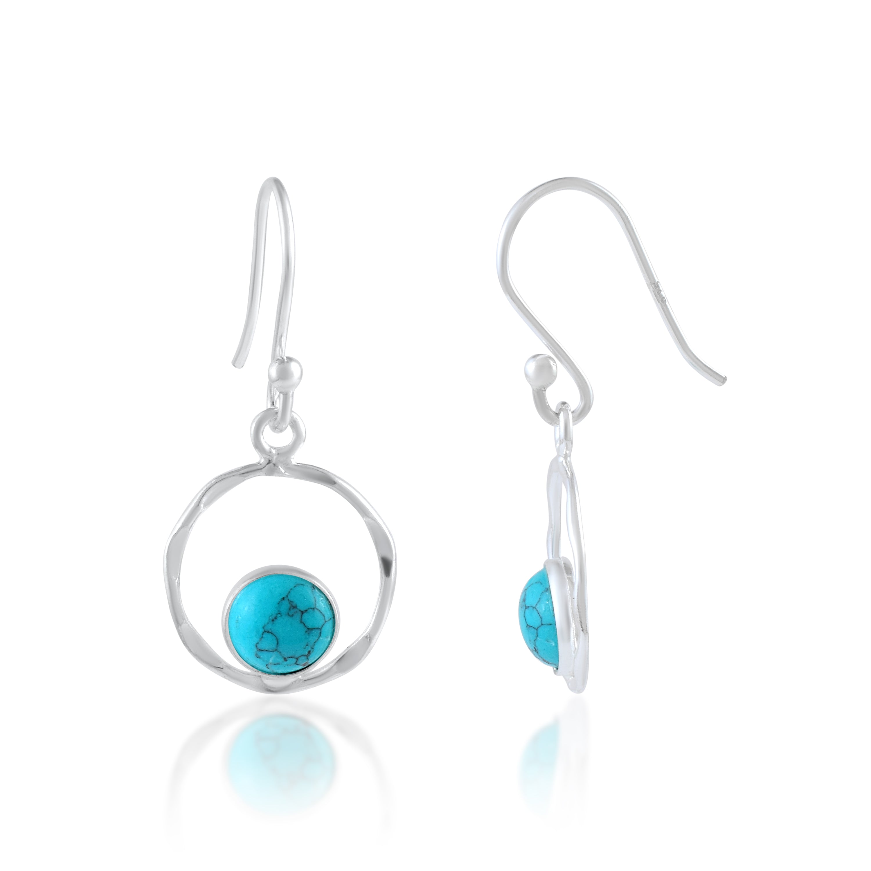 Turquoise Minimalist Circular Drops