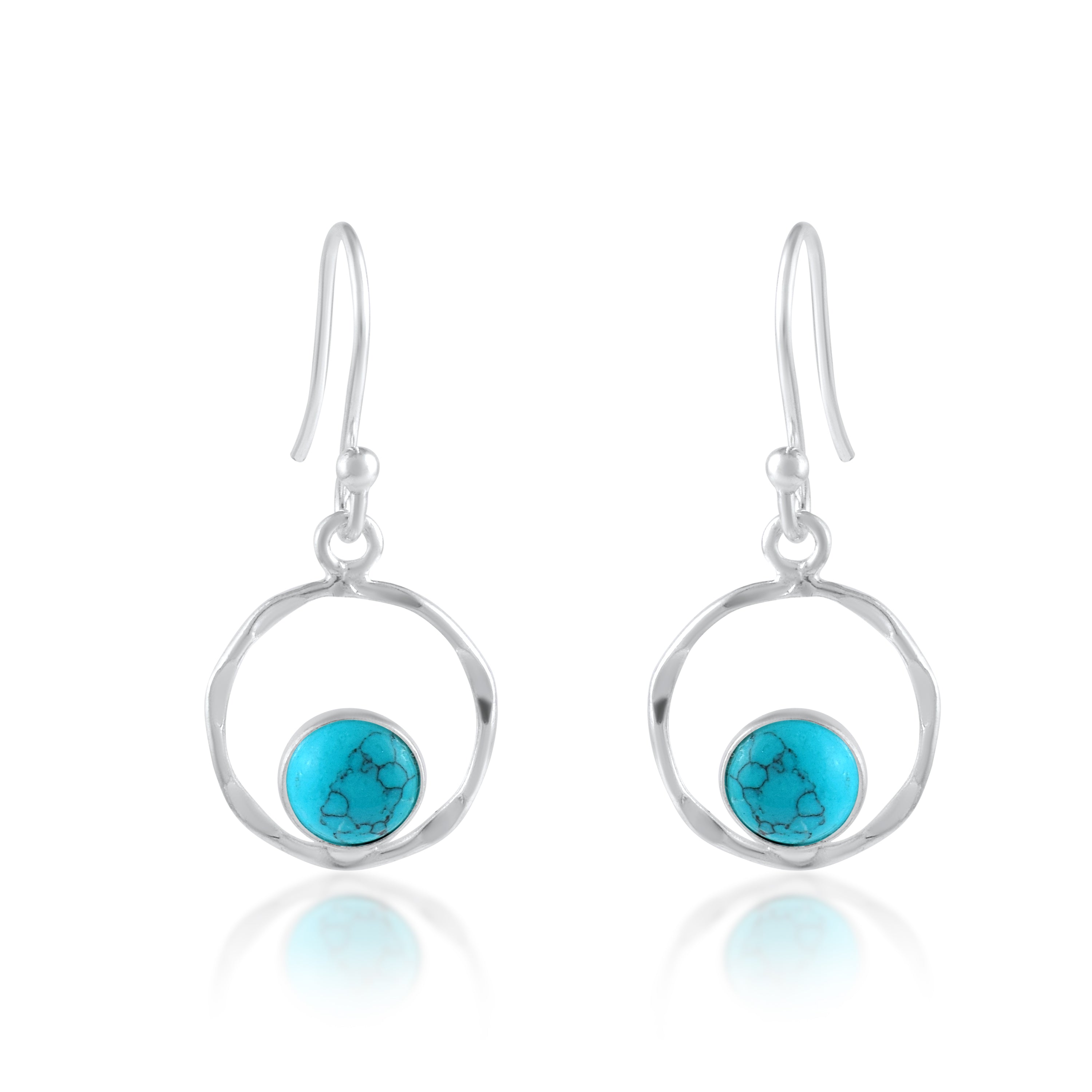 Turquoise Minimalist Circular Drops