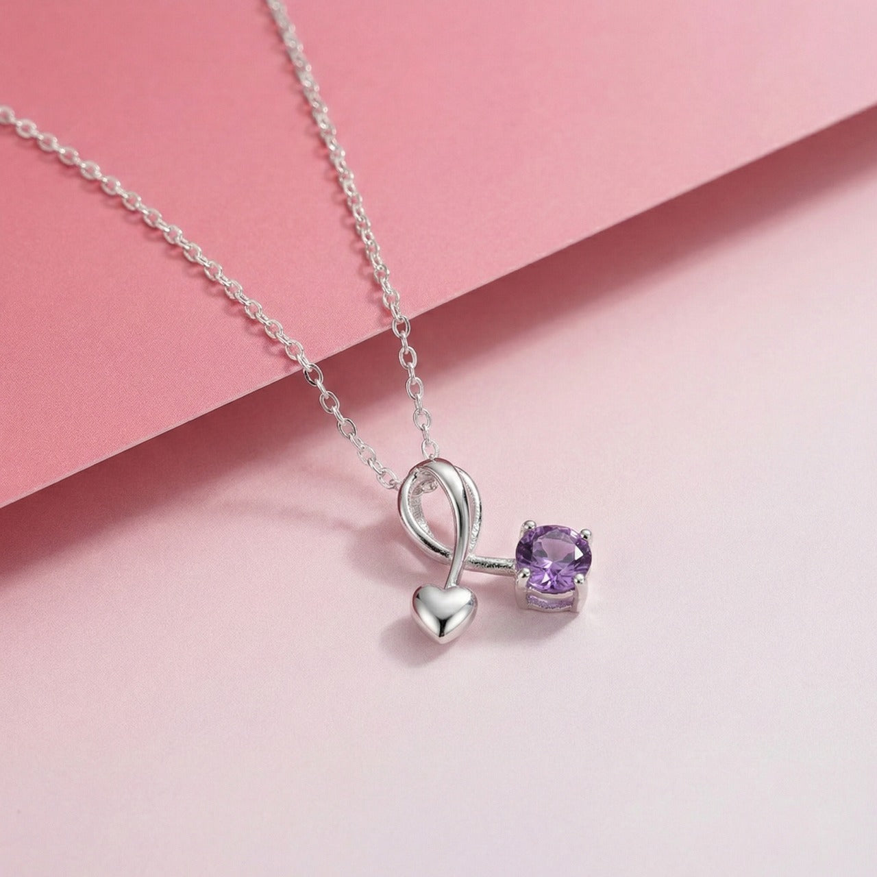 Purple Amethyst Eternal Love Necklace
