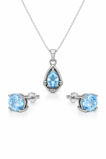 Minimalist Sky Blue Topaz Gift Set